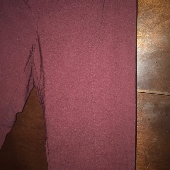 Women’s Skinny Slacks Burgundy - Picture 3 of 3